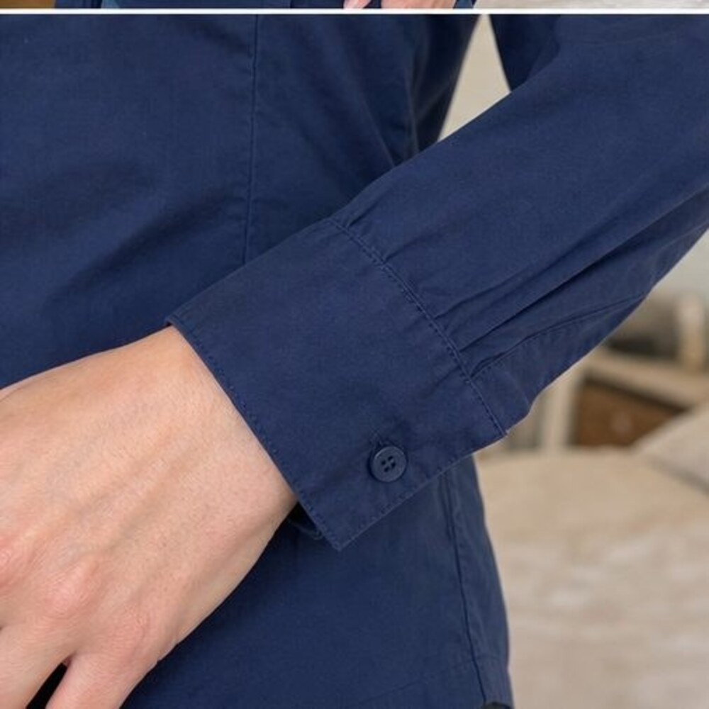 Teal Button Blouse - Picture 5 of 6